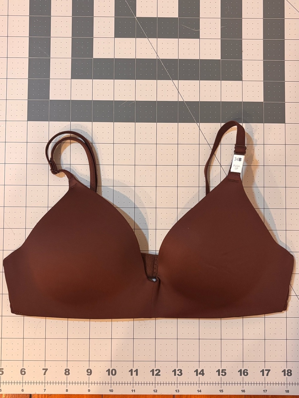 Victoria’s Secret PINK 34B Push Up Bra Chocolate Brown NWT
